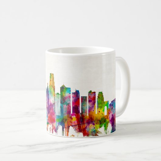 Kansas City Missouri Skyline Koffiemok (Voorkant rechts)