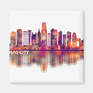 Kansas City Missouri Skyline Magneet