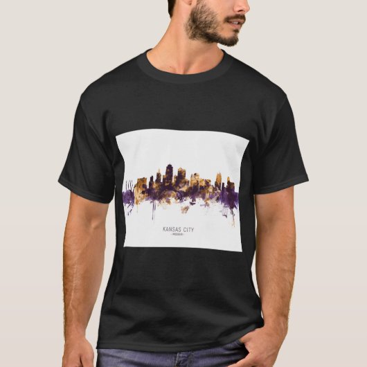 Kansas City Missouri Skyline Oversized 5 T-shirt (Voorkant)