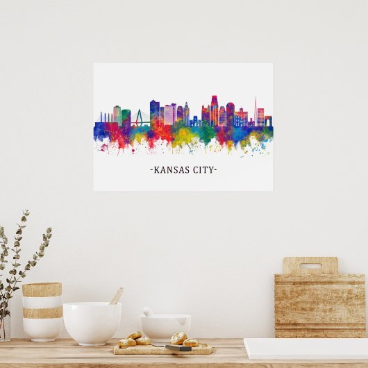 Kansas City Missouri Skyline Poster (Keuken)