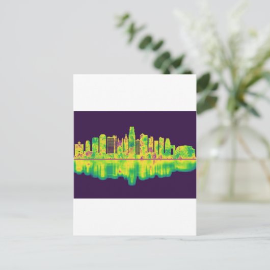 Kansas City Missouri Skyline Uitnodiging Briefkaart (Staand voorkant)