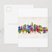 Kansas City Missouri Skyline Uitnodiging Briefkaart (Voorkant / Achterkant)