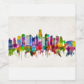 Kansas City Missouri Skyline Wijn Etiket (Enkel label)