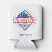 Kansas City Missouri United States Skyline Vintage Blikjeskoeler (Achterkant)