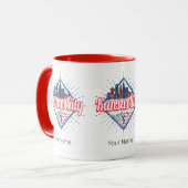 Kansas City Missouri United States Skyline Vintage Mok (Voorkant links)