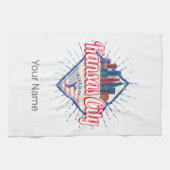 Kansas City Missouri United States Skyline Vintage Theedoek (Horizontaal)