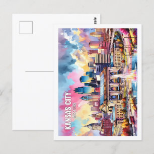 Kansas City Missouri Verenigde Staten Famous Place Briefkaart
