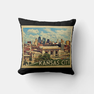 Kansas City Missouri Vintage Travel Kussen