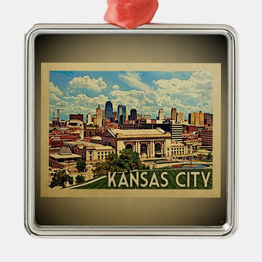 Kansas City Missouri Vintage Travel Ornament (Voorkant)