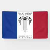 Kansas City Missouri vlag Verenigde Staten Spandoek (Horizontaal)