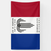 Kansas City Missouri vlag Verenigde Staten Spandoek (Verticaal)