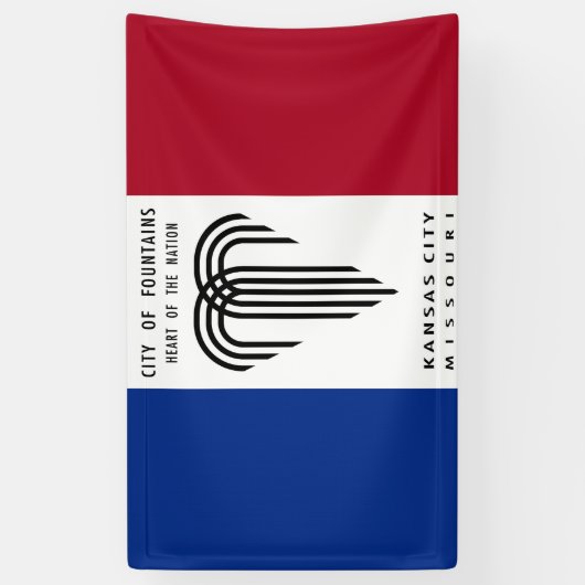Kansas City Missouri vlag Verenigde Staten Spandoek (Verticaal)