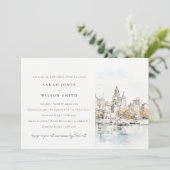 Kansas City Missouri Waterverf repetitie diner Kaart (Staand voorkant)