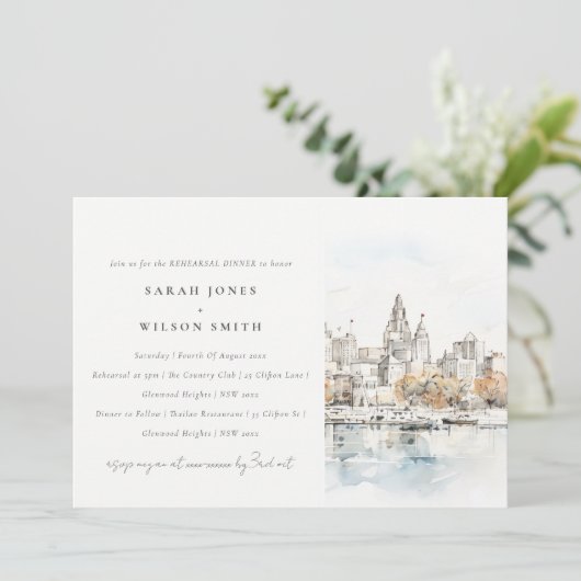 Kansas City Missouri Waterverf repetitie diner Kaart (Staand voorkant)