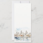 Kansas City Missouri Waterverf Wedding Menu Kaart (Achterkant)