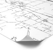 Kansas City, Missouri (zwart op wit) Poster (Hoek)