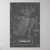 Kansas City, Missouri (zwart wit) Poster (Voorkant)