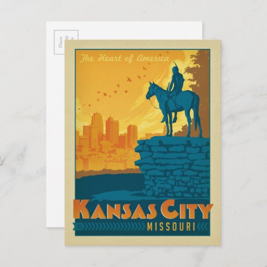 Kansas City, MO Briefkaart (Voorkant / Achterkant)