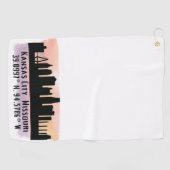 Kansas City MO City Skyline Golfhanddoek (Horizontaal)