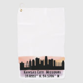 Kansas City MO City Skyline Golfhanddoek (Voorkant)