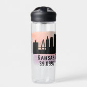 Kansas City MO City Skyline Waterfles (Voorkant)