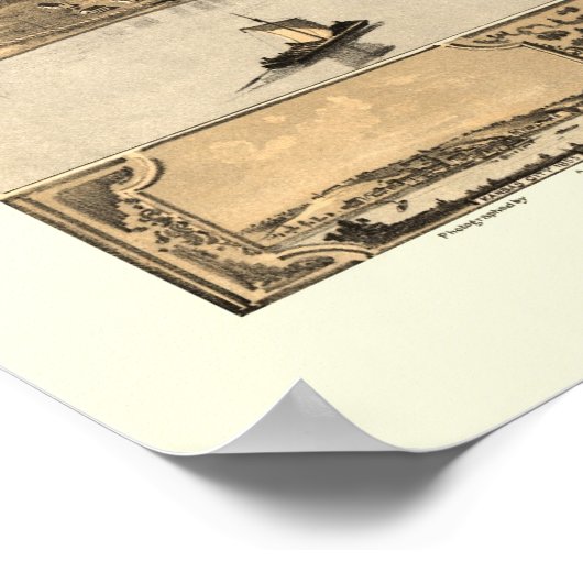 Kansas City, MO Panoramic Map - 1869 Poster (Hoek)