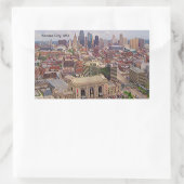 Kansas City, MO Skyline Memorial Liberty Area Rechthoekige Sticker (Tas)