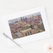 Kansas City, MO Skyline Memorial Liberty Area Rechthoekige Sticker (Envelop)
