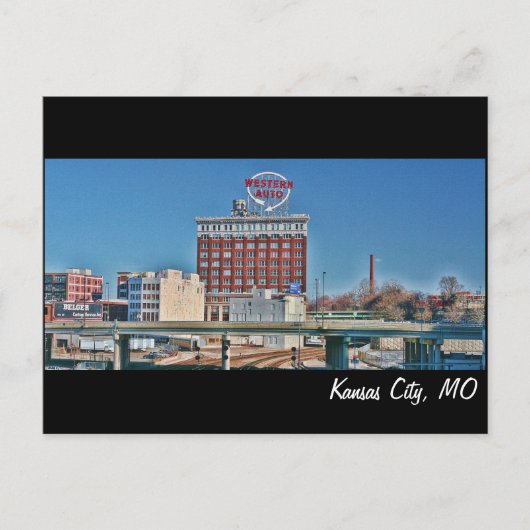 Kansas City, MO Western automatisch bouwen Briefkaart (Voorkant)