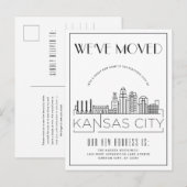 Kansas City Modern Deco | Adres gewijzigd Aankondigingskaart (Voorkant / Achterkant)