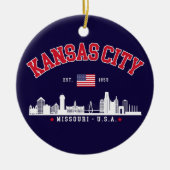 Kansas City Modern Skyline Souvenir Keramisch Ornament (Voorkant)