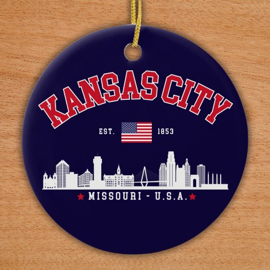 Kansas City Modern Skyline Souvenir Keramisch Ornament