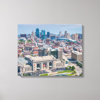 Kansas City Mooie skyline Canvas Afdruk