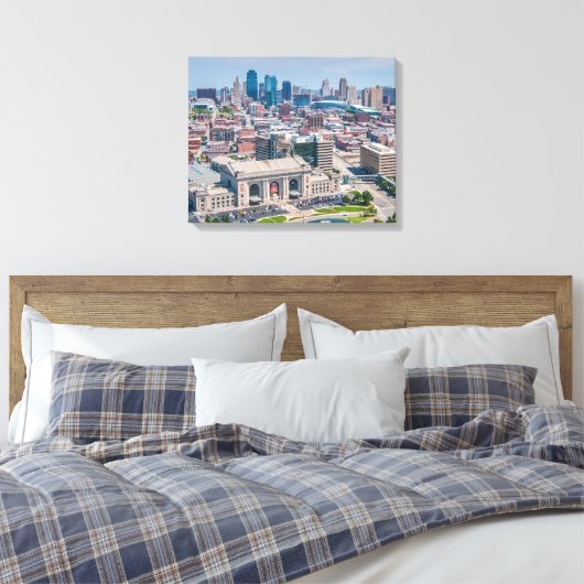 Kansas City Mooie skyline Canvas Afdruk (Insitu (Slaapkamer))