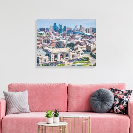 Kansas City Mooie skyline Canvas Afdruk (Insitu (Woonkamer))