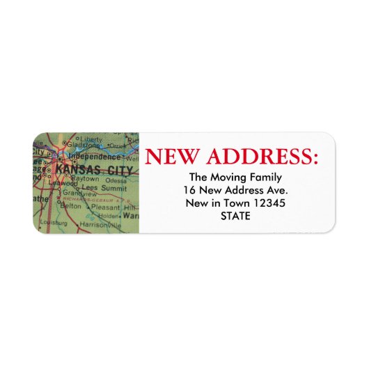 Kansas City New Address Label (Voorkant)