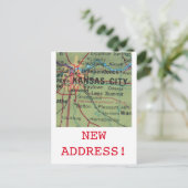 Kansas City New Address Notice Aankondigingskaart (Staand voorkant)
