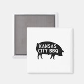 Kansas City Pig BBQ Magneet (Voorkant / Achterkant)