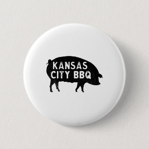 Kansas City Pig BBQ Ronde Button 5,7 Cm
