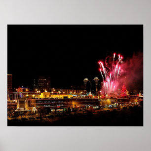 Kansas City Plaza Fireworks, Lichtgewicht Poster