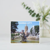 Kansas City Plaza Fontein Foto Briefkaart (Staand voorkant)