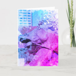 Kansas City Plaza Horse Fontein Paarse Blauw Kaart