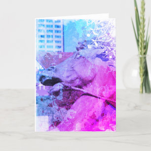 Kansas City Plaza Horse Fontein Paarse Blauw Kaart