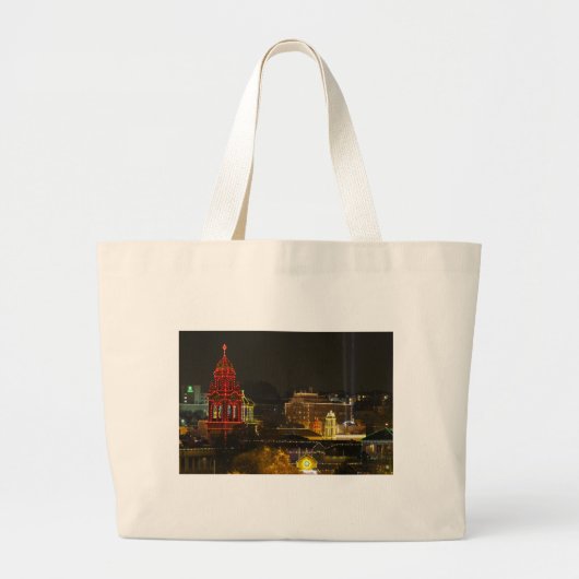 Kansas City Plaza lights Grote Tote Bag (Voorkant)