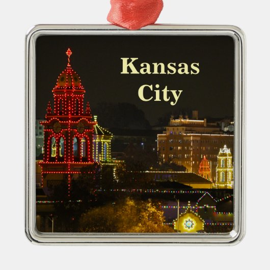 Kansas City Plaza Lights Metal Ornament (Voorkant)