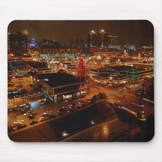 Kansas City Plaza Lights Mousepad Muismat (Voorkant)