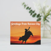 Kansas City Rodeo Briefkaart (Staand voorkant)