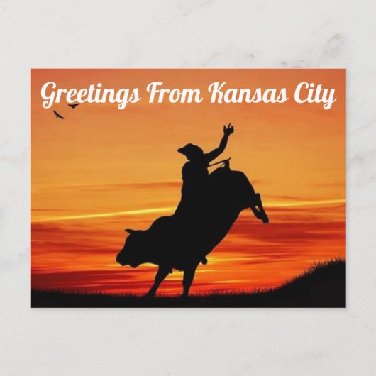 Kansas City Rodeo Briefkaart (Voorkant)