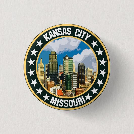 Kansas City Ronde Button 3,2 Cm (Voorkant)