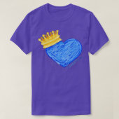 Kansas City Royal Blue Heart en Crown T-shirt (Design voorkant)
